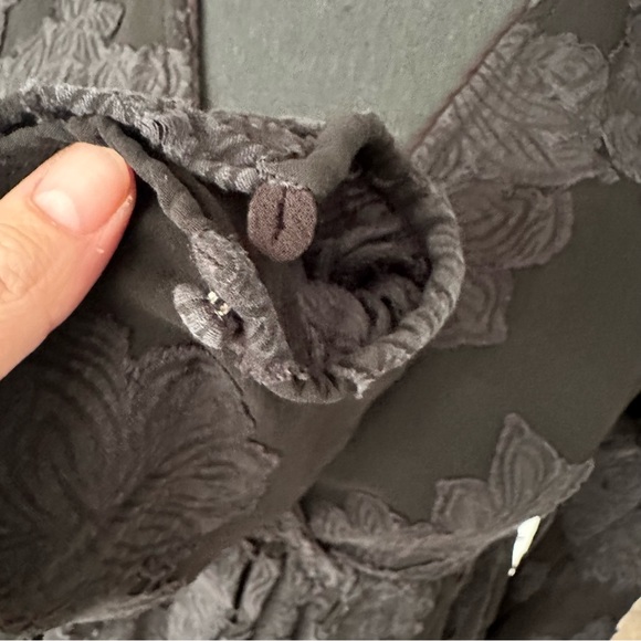 XXS Aritzia WILFRED FREE Augustine Cropped Peplum Semi Sheer Blouse - Picture 5 of 9